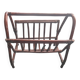 Dark rattan magazine rack