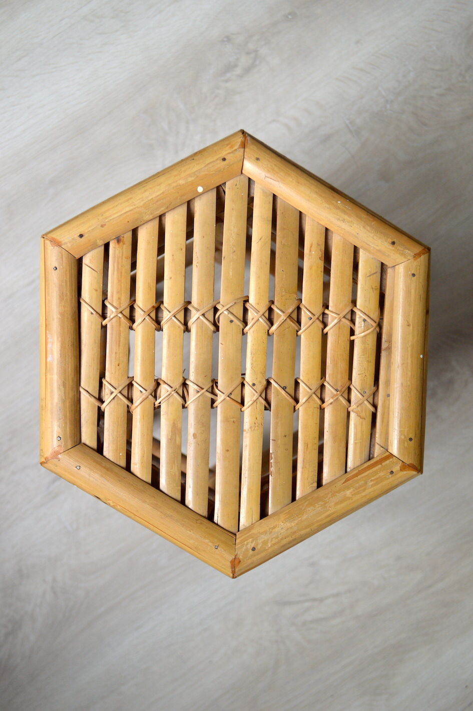 Bamboo plant holder stool