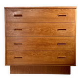 Commode coiffeuse vintage en teck style scandinave
