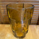 Vintage Art Deco Style Orange Amber Moulded Glass Vase