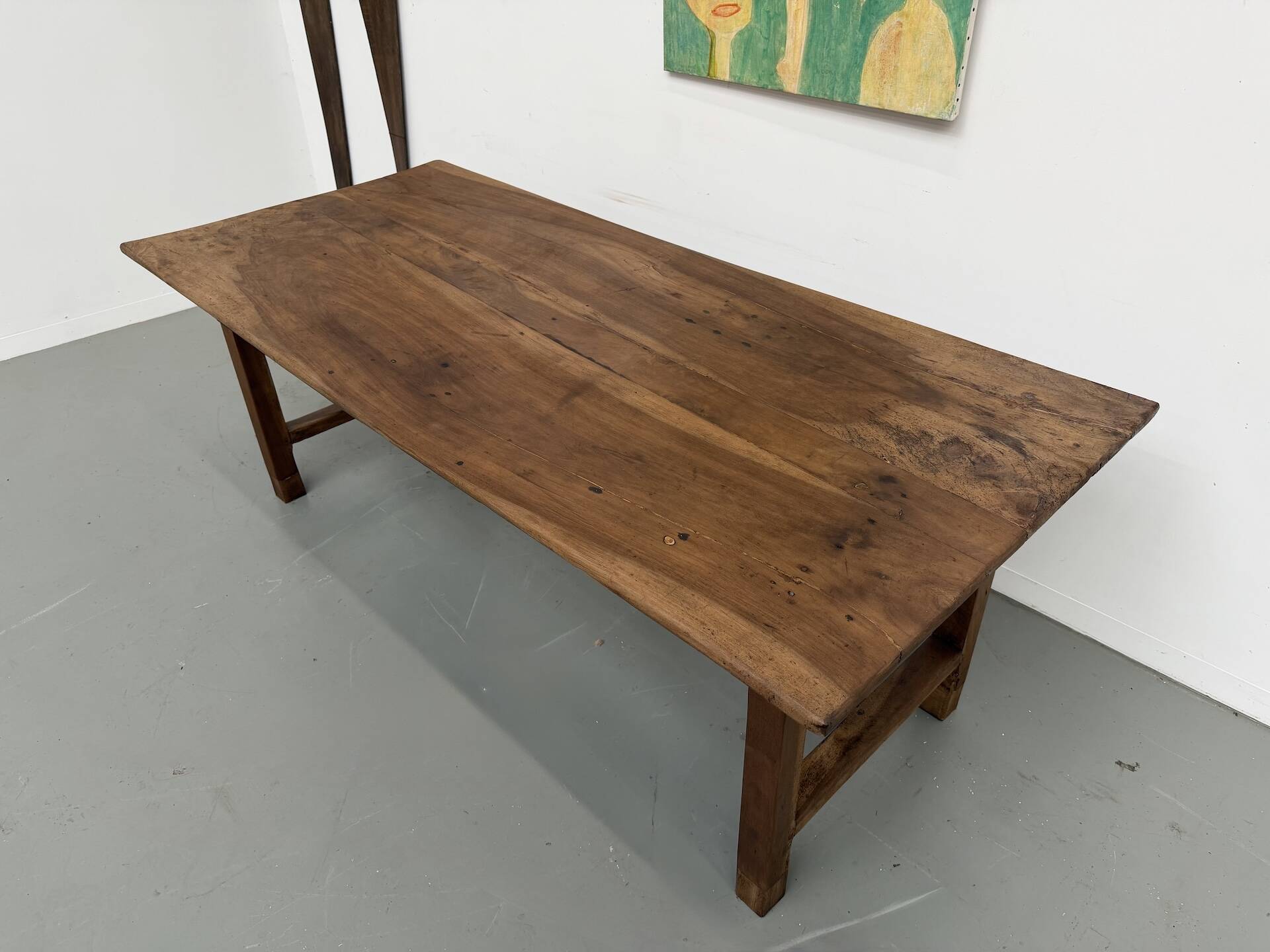 French farmhouse table in solid walnut, circa 1920