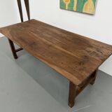 French farmhouse table in solid walnut, circa 1920