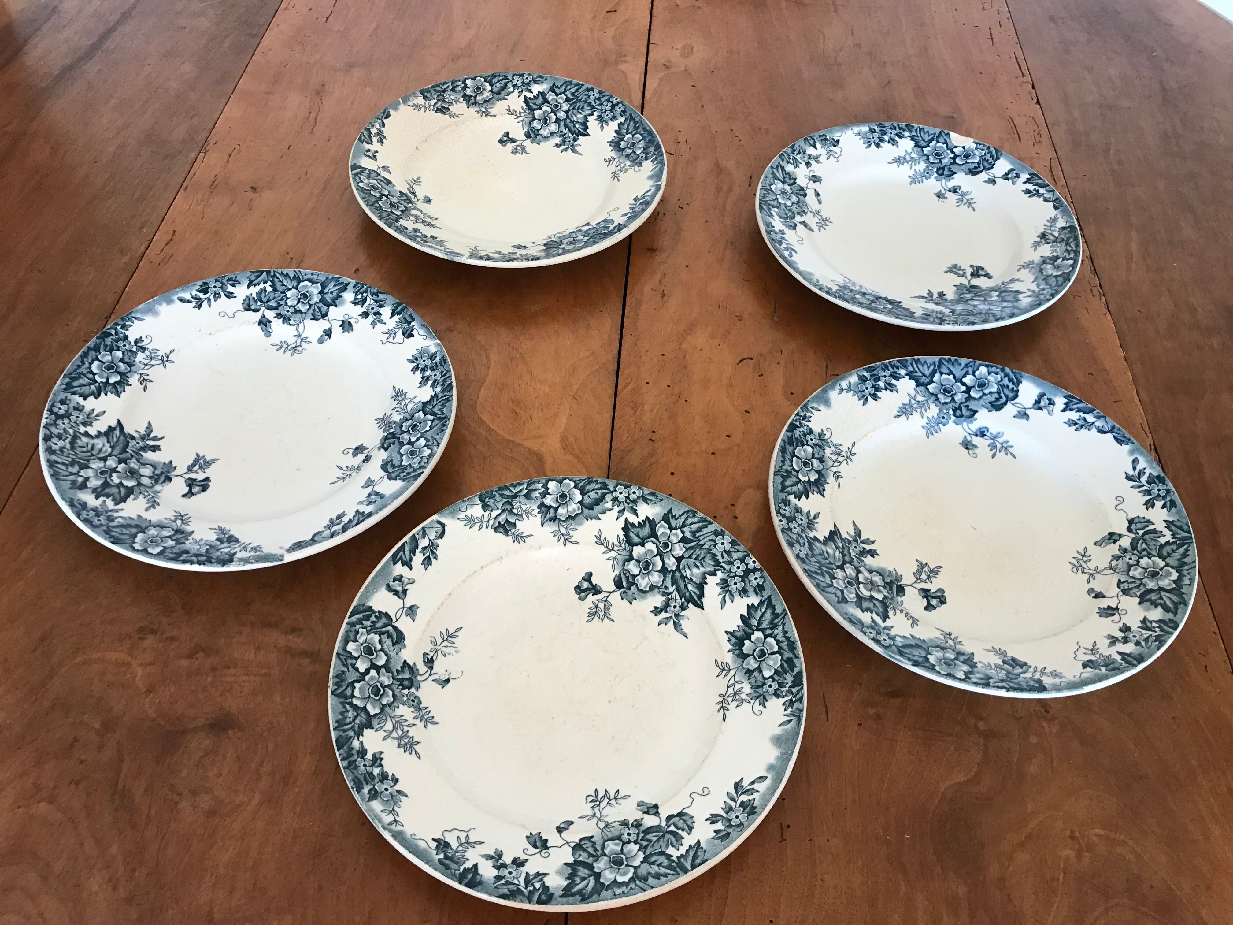 Flat plates Moulin des loups and Hamage "Marie-Louise"