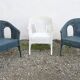 3 vintage rattan armchairs, adult size, 1960s