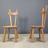 Ensemble de salle à manger brutaliste, années 1960