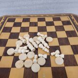 Game of ajedrez, madera tallada, Arts & Crafts, circa 1900 - Inglaterra