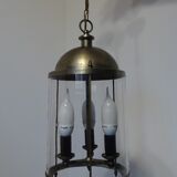 Old chandelier, 3 lights in a glass cylinder