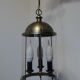 Old chandelier, 3 lights in a glass cylinder