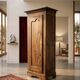 Vintage Louis Philippe style bonnetière wardrobe from the 1800s in cherry wood.