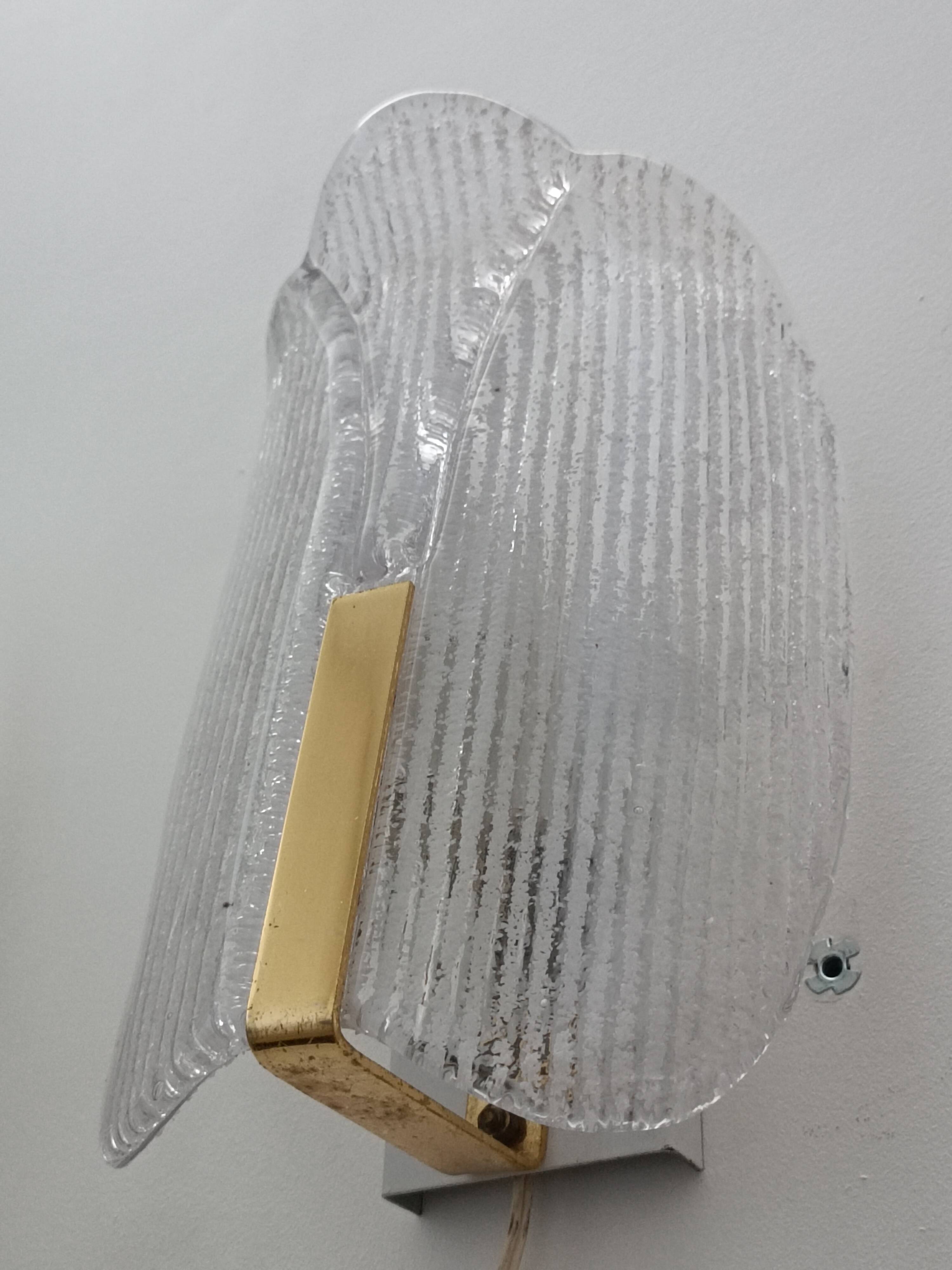 Wall sconces by Carl Fagerlund for Orrefors 1970s