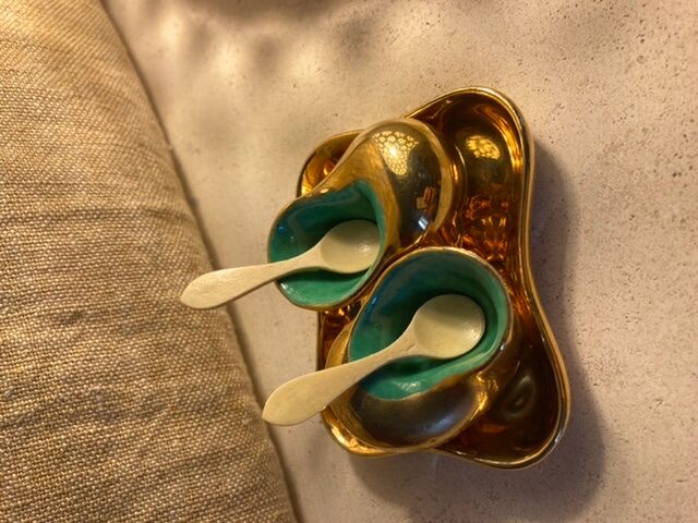 Limoges porcelain pepper shaker set