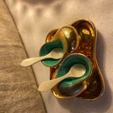 Ensemble salière poivrière porcelaine de Limoges