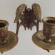 Pair of French Antique Signed GAVEAU 12 Double Piano Candle Sconces