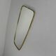 Miroir vintage avec bord en aluminium doré, années 1960