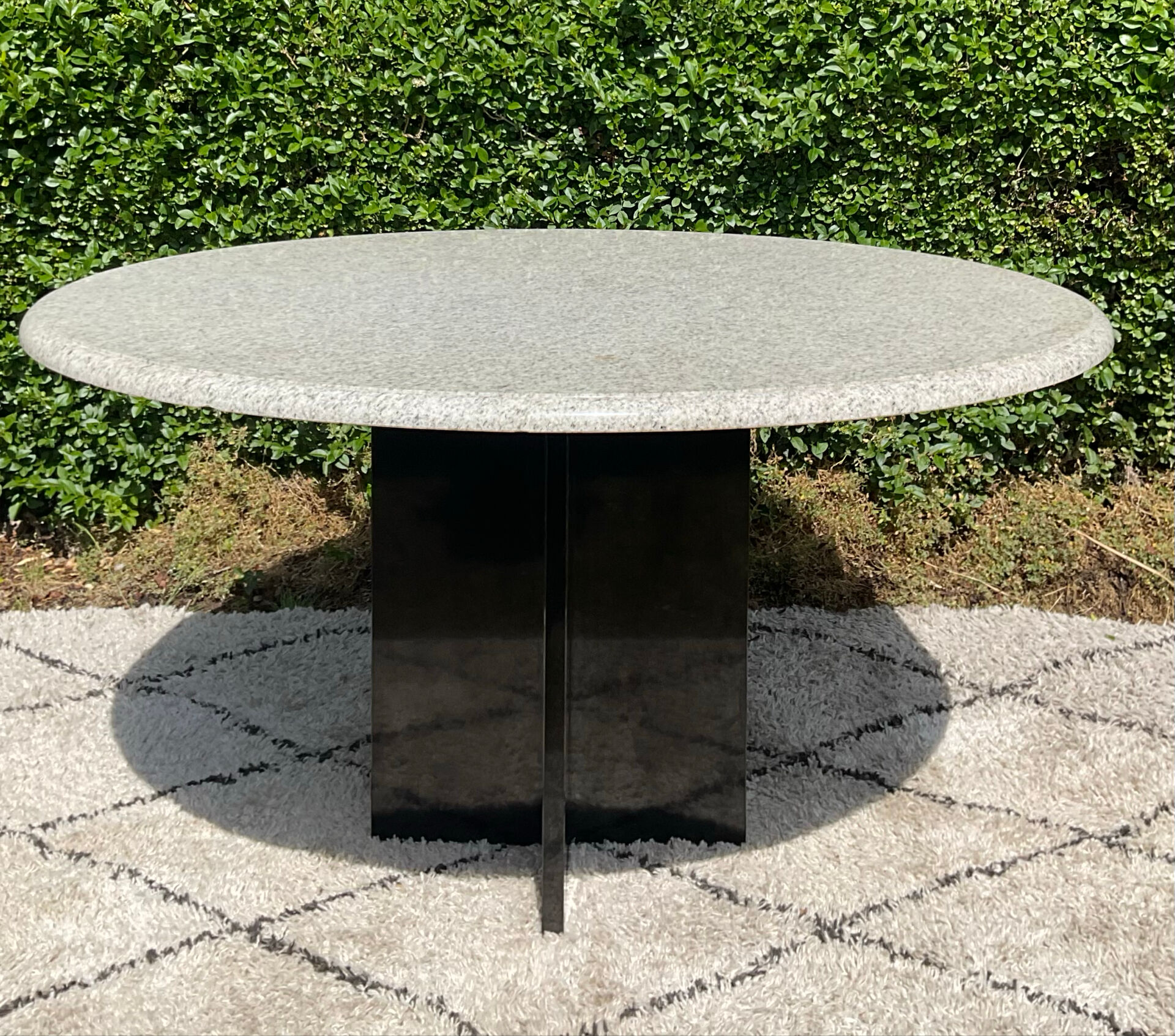 Tabe à manger en marbre et granit, années 70-80