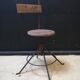 Industrial swivel chair wood and metal