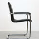 Vintage black leatherette office cantilever chair, 1970s