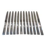 12 silver plated table knives, Christofle Atlantide model