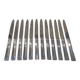 12 silver plated table knives, Christofle Atlantide model