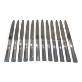 12 silver plated table knives, Christofle Atlantide model