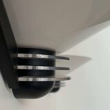 Pair of vintage wall lights, white lacquered metal, France 1980