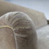 Canapé danois 4 places en velours vert clair, années 1960