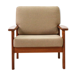 Fauteuil scandinave du - teck milieu