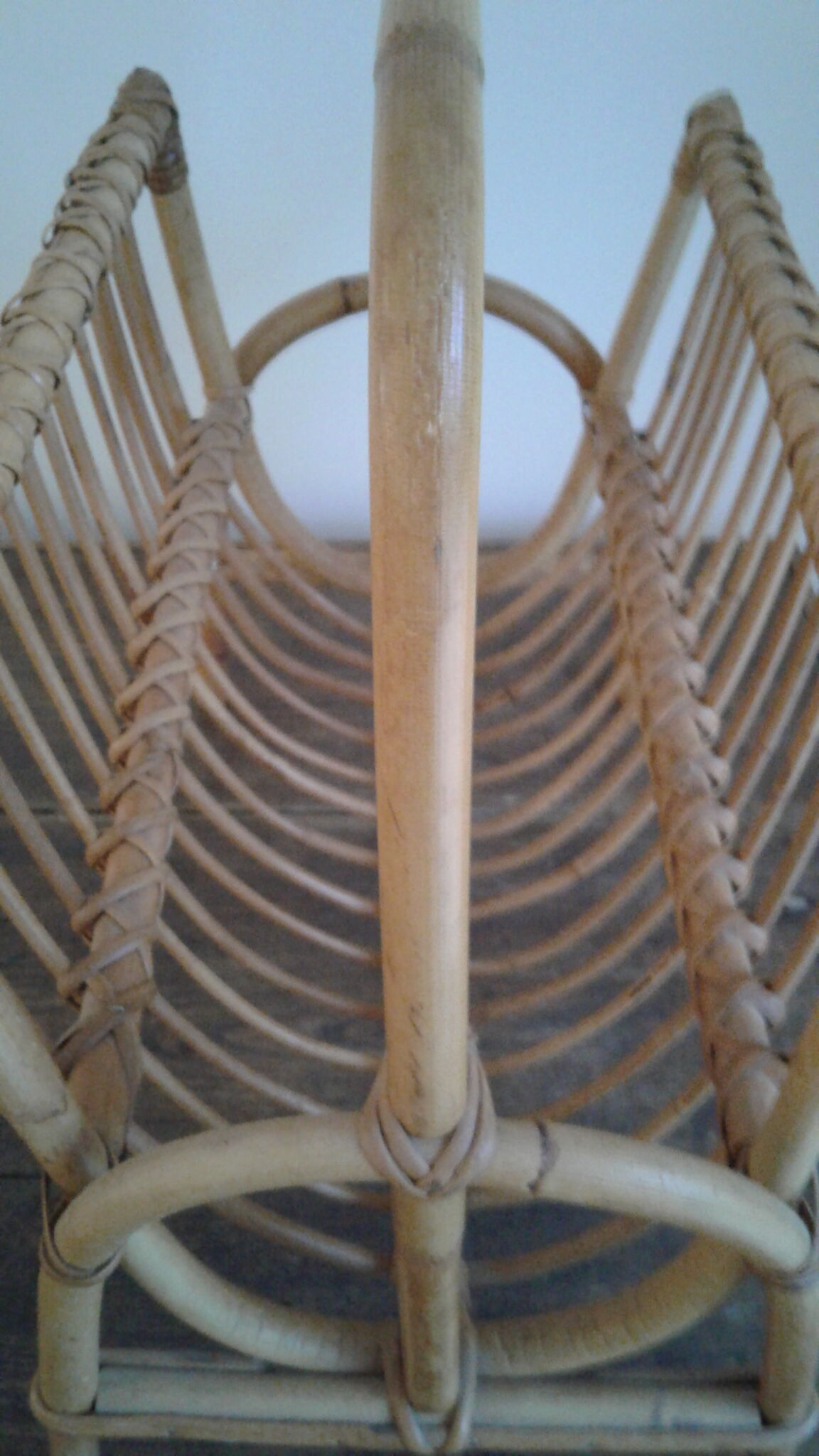 Rattan magazine holders