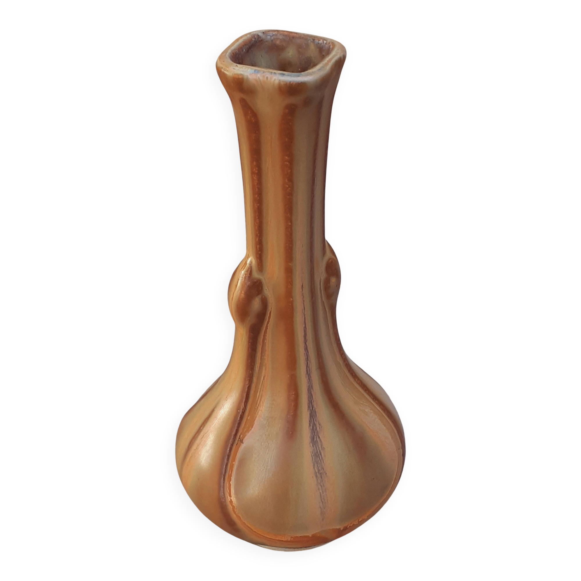 Art Nouveau stoneware single flower vase