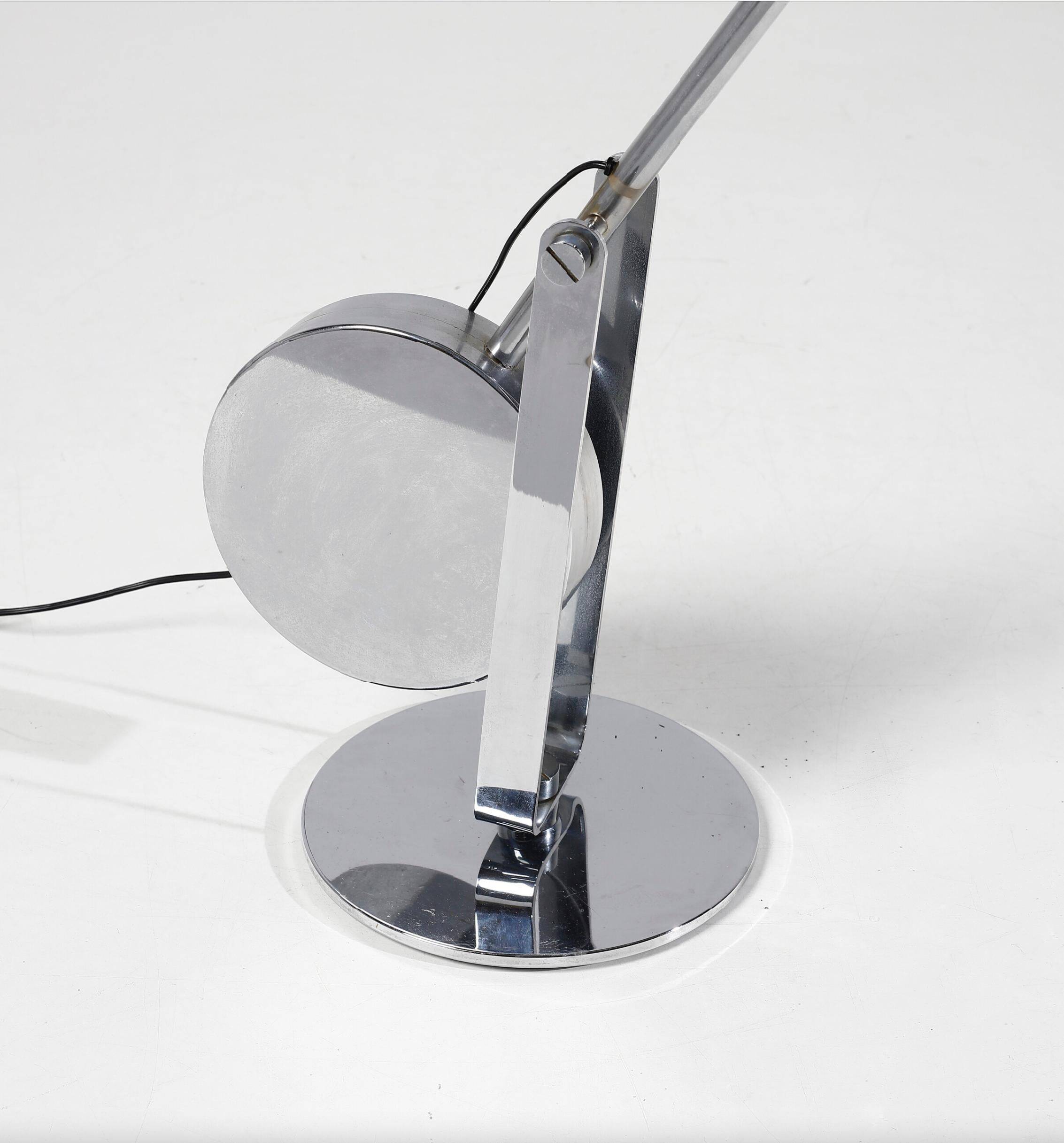Lampe chromée surdimensionnée avec contrepoids Anonymous Italia, 1970