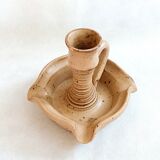 Large handmade Vallauris France ceramic ashtray candle holder