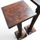 Pair of old fluted wooden pedestals
