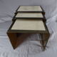 Tables gigogne 70 en plexiglas et acier brossé