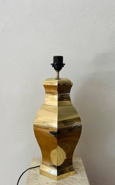 Pied de lampe en laiton années 1970