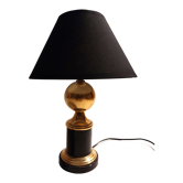 Barber lamp black metal and gilded brass 1960.