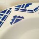 Ensemble 6 assiettes creuses Moulin des Loups motif graphique bleu