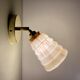 Vintage tulip wall lamp in marbled effect Clichy glass