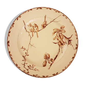 Assiette aux oiseaux en faïence de Choisy