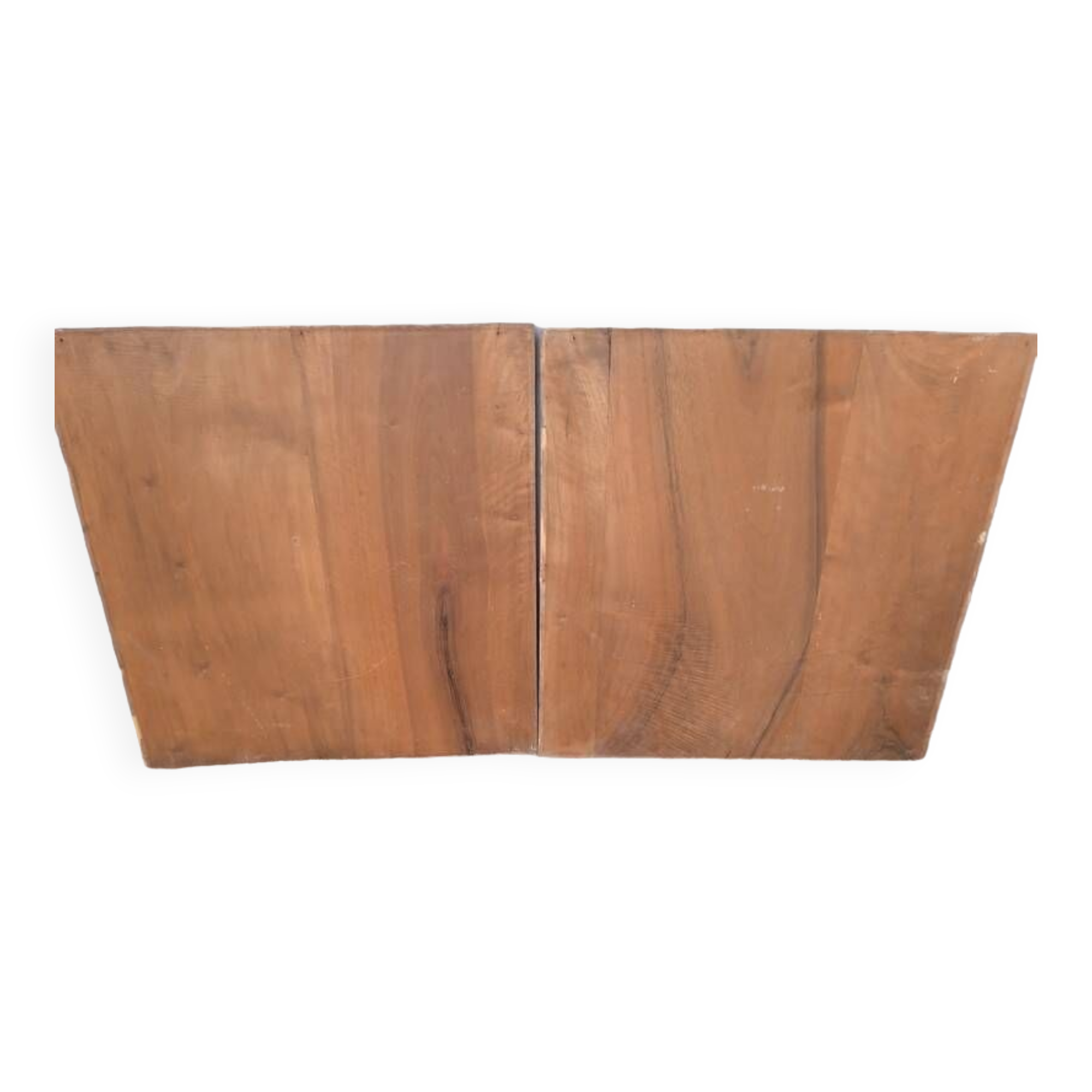 2 carved walnut woodwork panels early 20th century