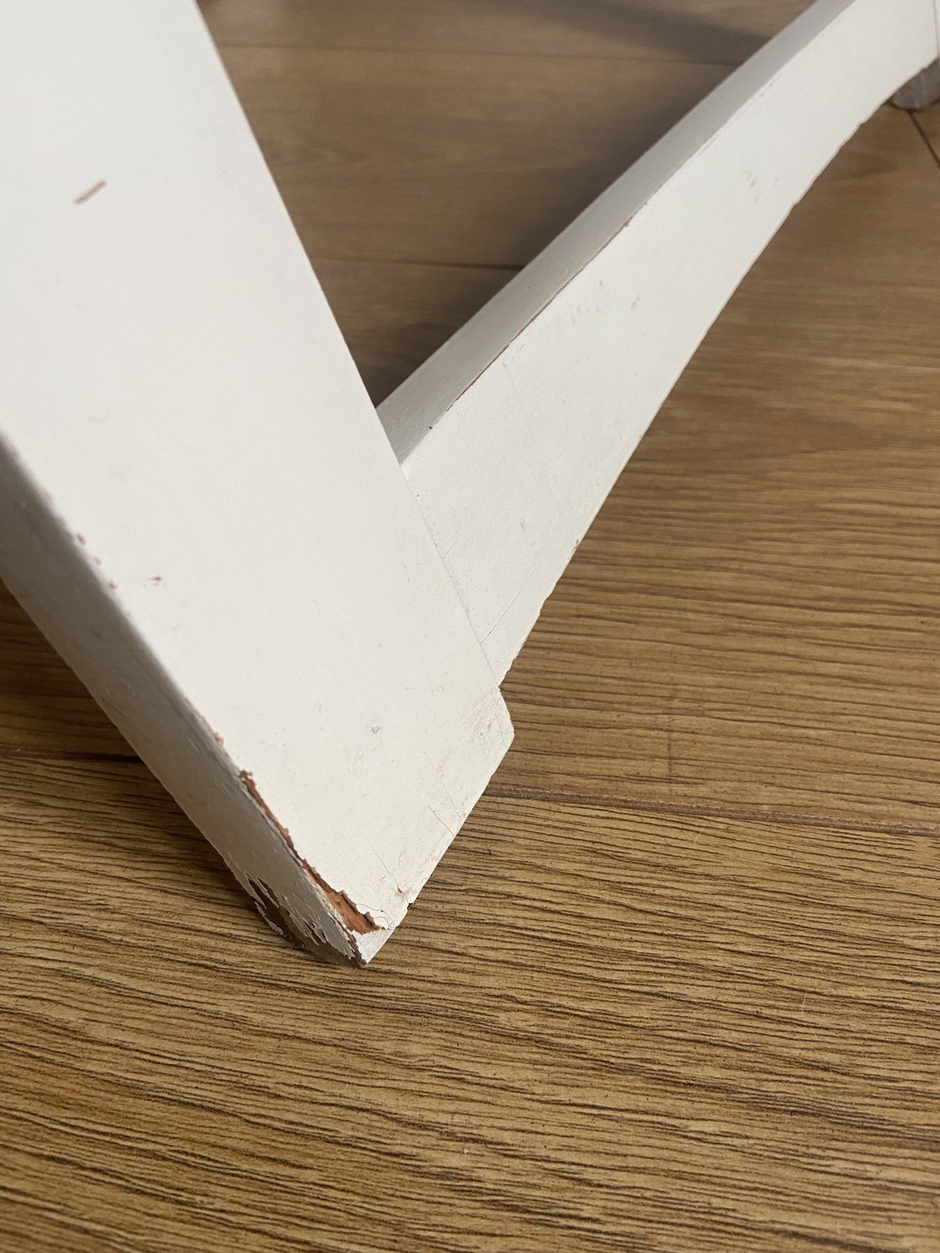 White folding vintage chair