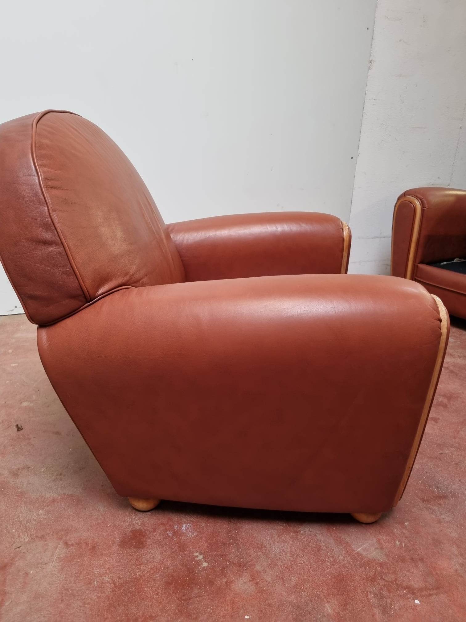 Leather club chair