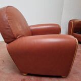 Leather club chair