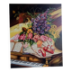 Vintage oil painting on canvas signed Darmanté – Still life with piano and flowers.