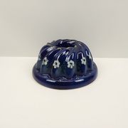 Decorative blue mold in ceramic deco flowers G.W. – Diameter 25 cm