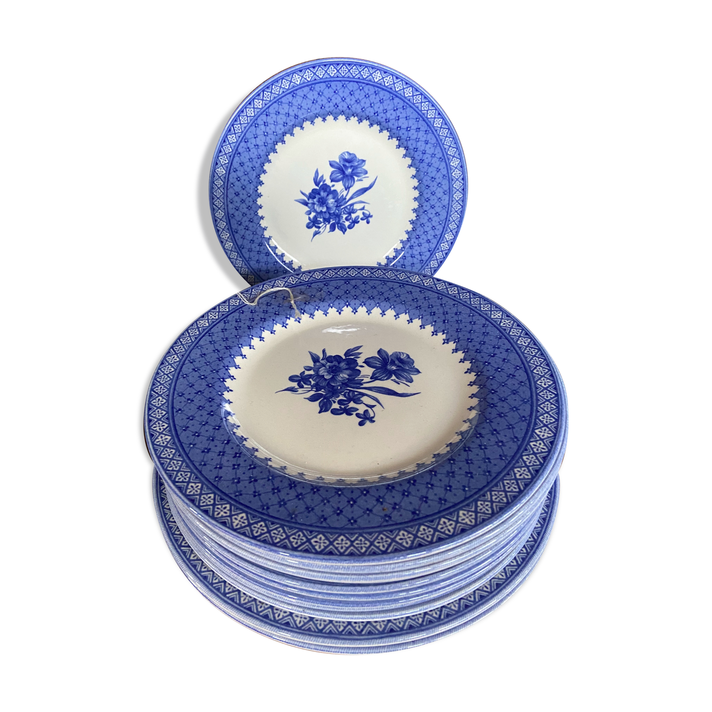 Lot de 12 assiettes porcelaine anglaise churchill