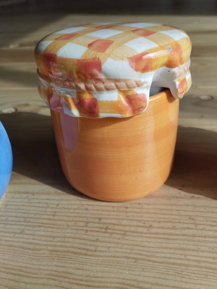 Retro ceramic barbotine kitchen set