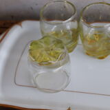 6 verres à shooter / liqueur jaunes