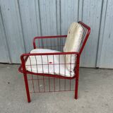 Vintage 80s grid armchair