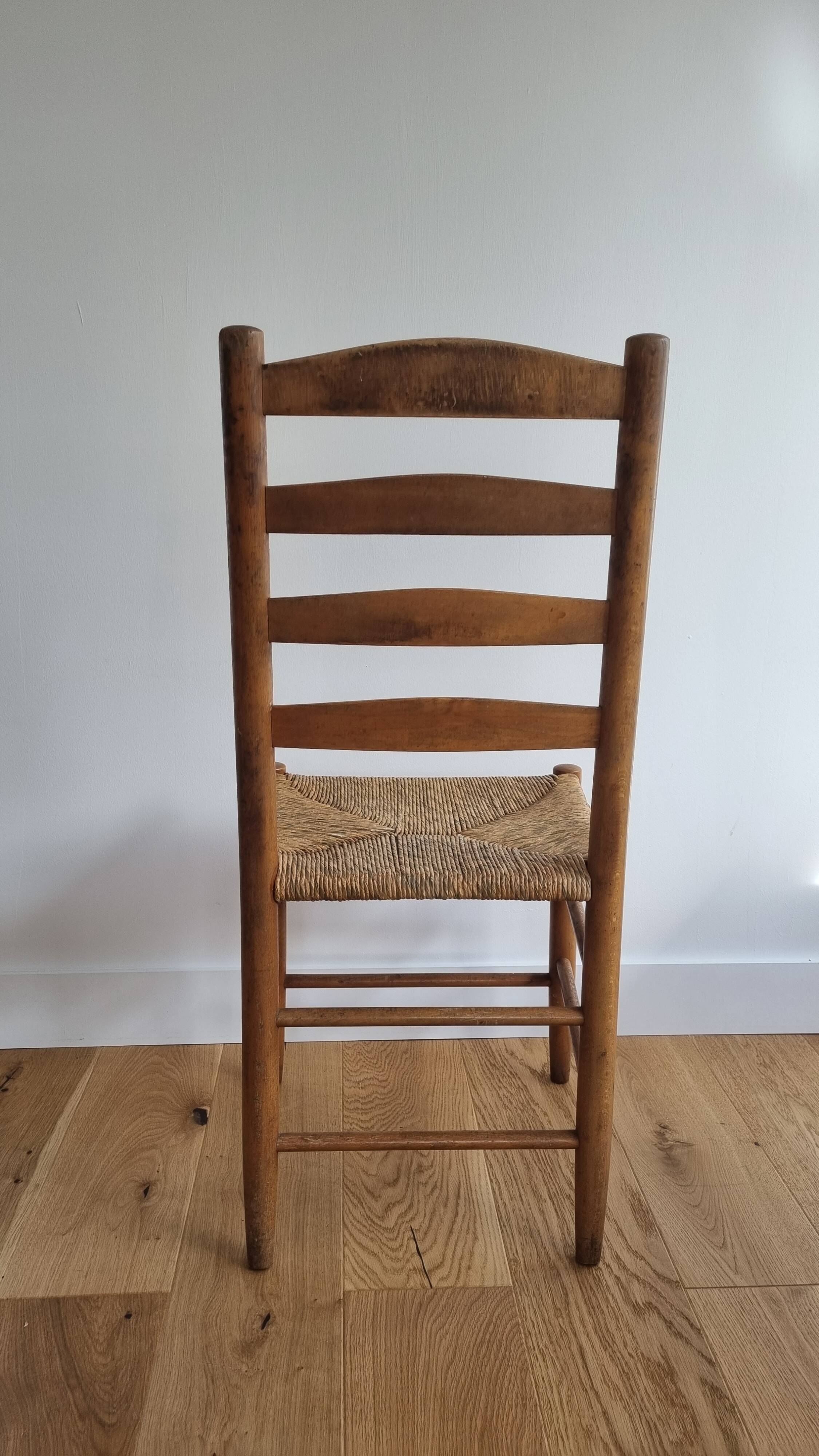pair of vintage straw chairs