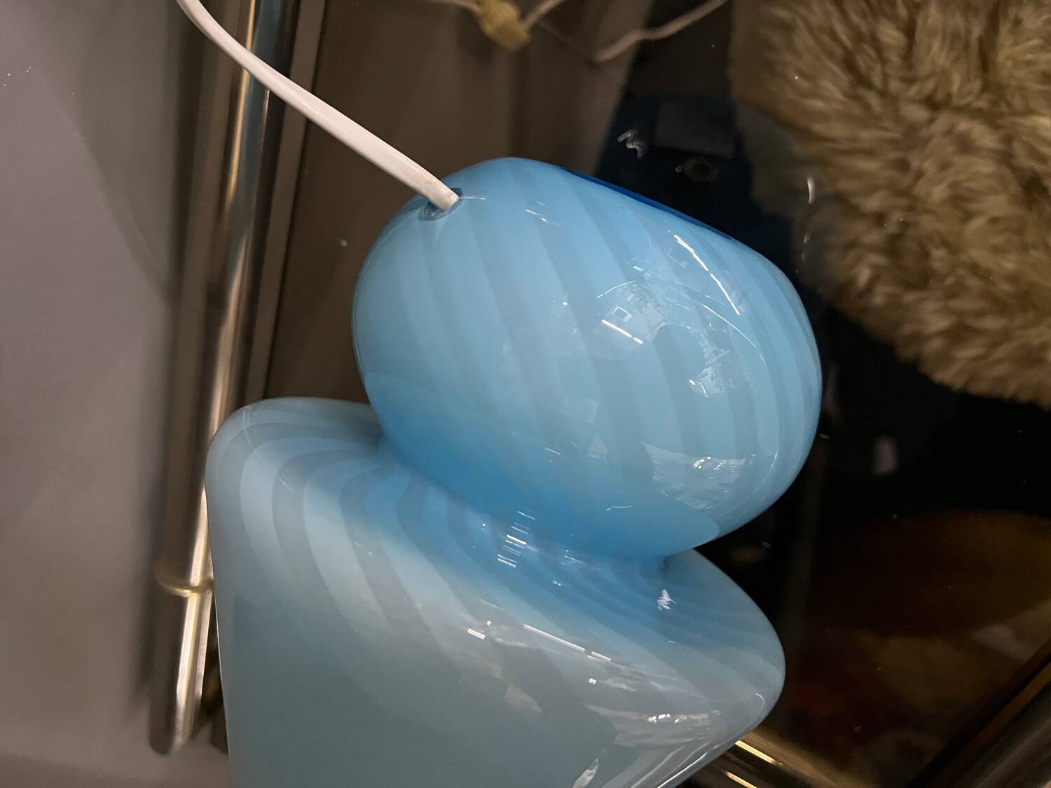 Pair of MURANO vintage mushroom bedside lamps from the 70s